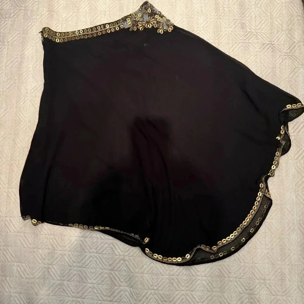 One Sleeve  Beaded Holiday Dress, Carribean Queen, US S - Picture 4 of 5